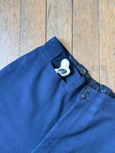 Load image into Gallery viewer, vintage 1940s navy blue slacks with watch pocket 32"W