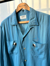 Load image into Gallery viewer, vintage 1950s long sleeve rayon shirt with studs