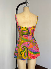 Load image into Gallery viewer, vintage 1960s floral pink Hawaiian sarong romper {s-m}