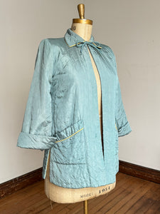 vintage 1950 Textron quilted bed jacket {L}