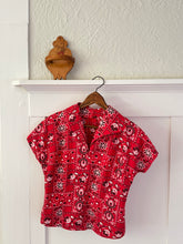 Load image into Gallery viewer, vintage 1950s 60s bandana top {s/m}