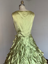 Load image into Gallery viewer, vintage 1950s green party dress {xs}