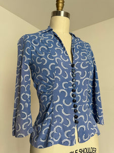 vintage 1940s rayon blouse {s}