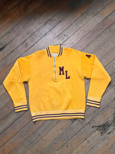 vintage 1960s CHAMPION fuzzy sportswear sweatshirt quarter zip