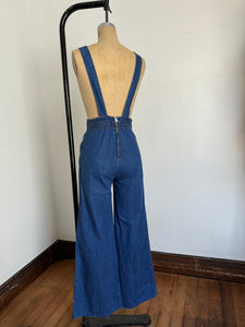 vintage 1970s denim overalls {s}