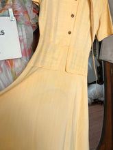 Load image into Gallery viewer, vintage 1940s yellow dress {s}