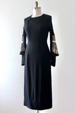 Load image into Gallery viewer, vintage 1930s art deco black dress