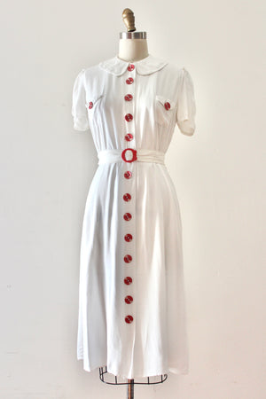 vintage 1930s white dress