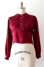 Load image into Gallery viewer, vintage 1930s satin blouse