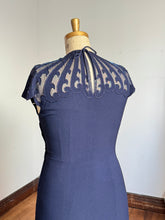 Load image into Gallery viewer, vintage 1940s beaded rayon gown {XL}