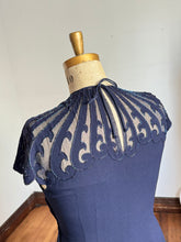 Load image into Gallery viewer, vintage 1940s beaded rayon gown {XL}