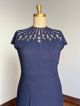 Load image into Gallery viewer, vintage 1940s beaded rayon gown {XL}