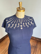 Load image into Gallery viewer, vintage 1940s beaded rayon gown {XL}