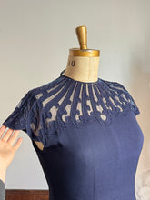 Load image into Gallery viewer, vintage 1940s beaded rayon gown {XL}
