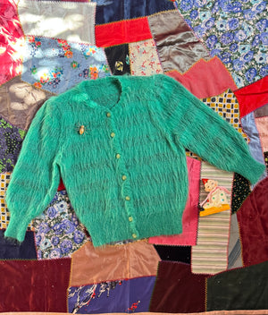 vintage 1980s mohair cardigan {m-XL}