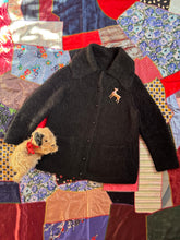 Load image into Gallery viewer, vintage 1960s black mohair cardigan {s}