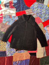 Load image into Gallery viewer, vintage 1960s black mohair cardigan {s}