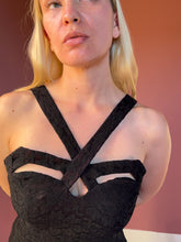 Load image into Gallery viewer, vintage 1990s Indecent Proposal Demi Moore inspired dress based on Thierry Mugler {s}