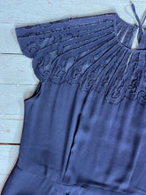 Load image into Gallery viewer, vintage 1940s beaded rayon gown {XL}