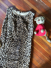 Load image into Gallery viewer, vintage 1960s faux fuzzy leopard dress {xs}