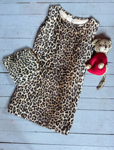 Load image into Gallery viewer, vintage 1960s faux fuzzy leopard dress {xs}