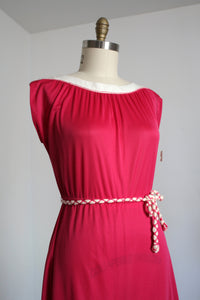 NOS vintage 1970s pink dress {xs-l}