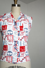 Load image into Gallery viewer, vintage 1950s alphabet shirt {xs}