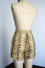 Load image into Gallery viewer, vintage 1950s tiger corduroy shorts {xs}