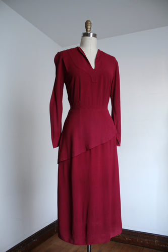vintage 1940s rayon dress {s}