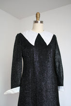 Load image into Gallery viewer, vintage 1960s black dagger collar dress {s}