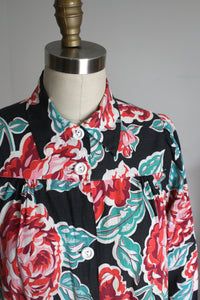 vintage 1940s floral smock {xs}