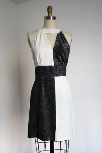 vintage 1960s lurex mini dress {xs}