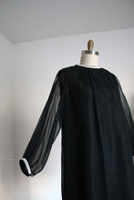 Load image into Gallery viewer, vintage 1960s black cocktail dress {XL}