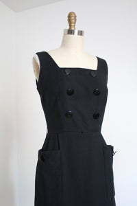 vintage 1950s black dress {xs}