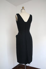 Load image into Gallery viewer, vintage 1950s black dress {xs}