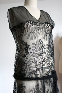 vintage 1920s sheer net dress {m}