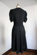 Load image into Gallery viewer, vintage 1930s black dress {s}