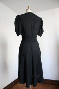 vintage 1930s black dress {s}
