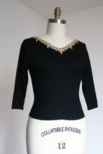 Load image into Gallery viewer, vintage 1950s wool leaf blouse {s-m}