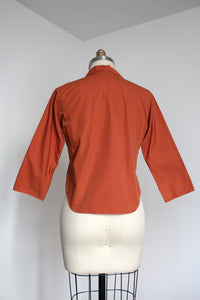 vintage 1950s cotton blouse {m}