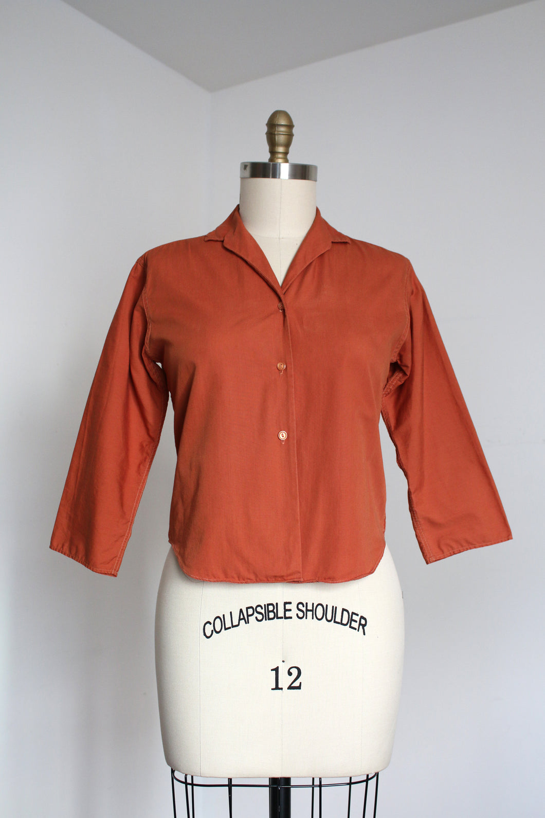 vintage 1950s cotton blouse {m}