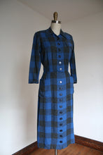 Load image into Gallery viewer, vintage 1940s plaid dress {s}