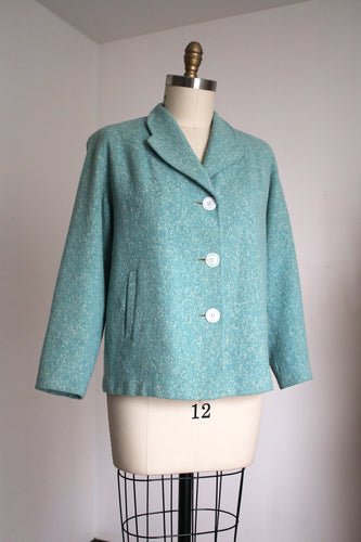 vintage 1950s blue flecked jacket