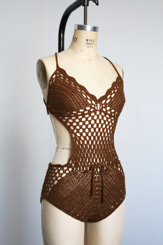 vintage 1960s crochet swimsuit {s}