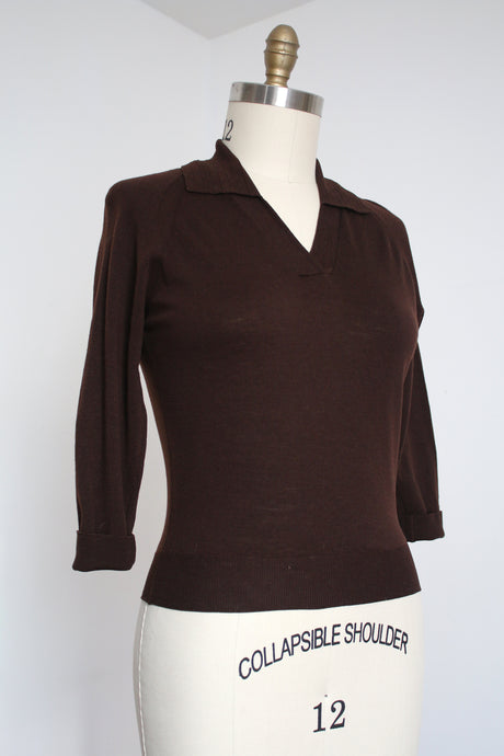 vintage 1960s brown sweater {m}