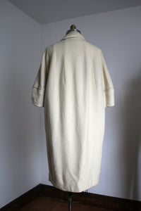 vintage 1950s 60s white coat {XL}