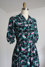 Load image into Gallery viewer, vintage 1940s novelty rayon dress {s}