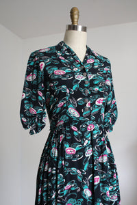 vintage 1940s novelty rayon dress {s}