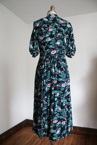 vintage 1940s novelty rayon dress {s}