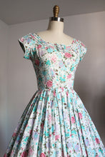 Load image into Gallery viewer, vintage 1950s Nicholas Ungar floral dress {xs}